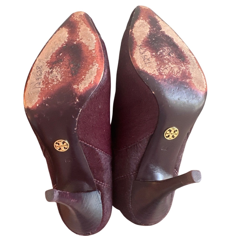 Tory Burch Dorset 85mm Borscht Suede Chelsea Stiletto Booties Size 8 - Picture 7 of 10
